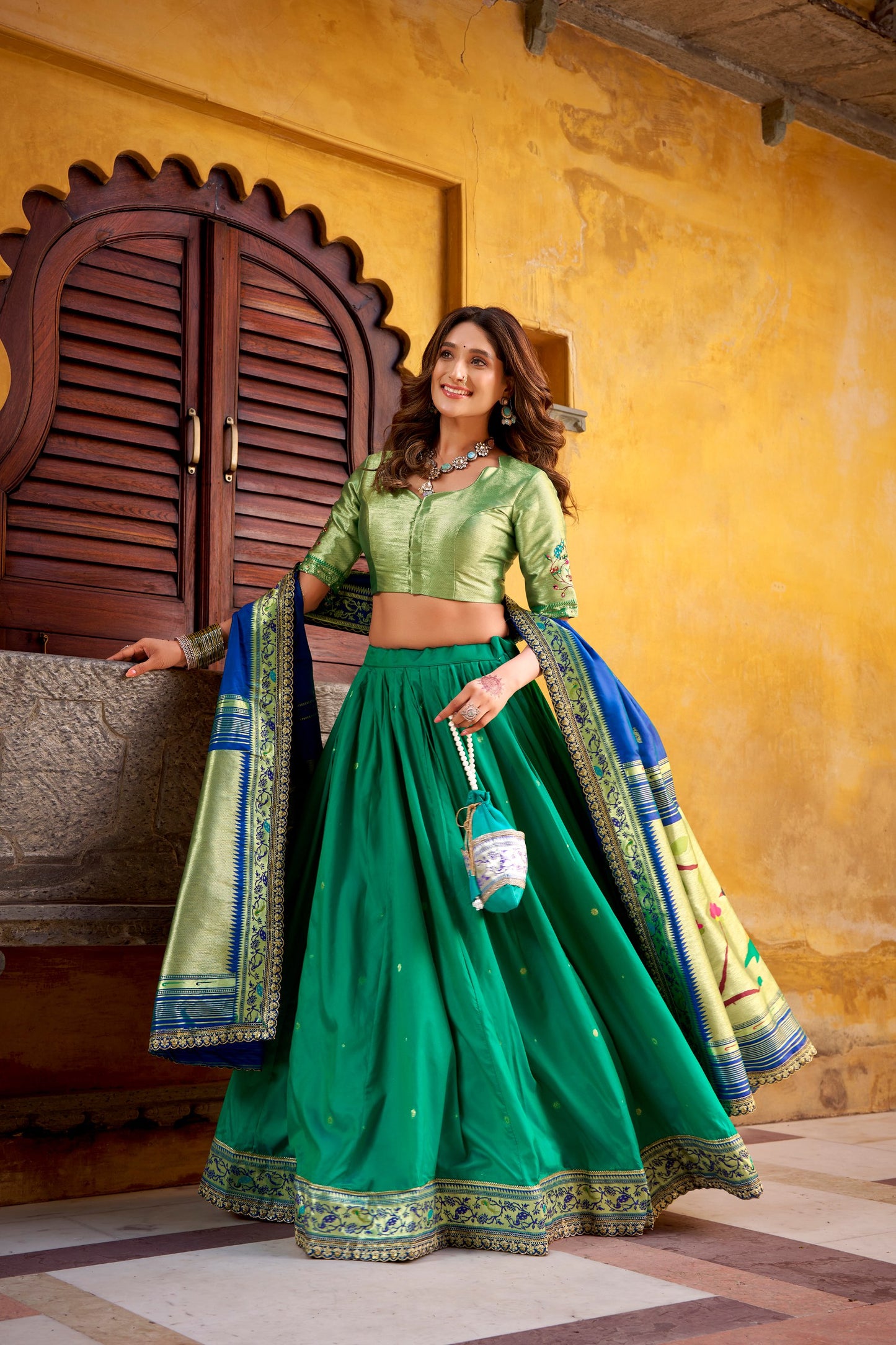 Soft Silk Paithani Lehenga Choli