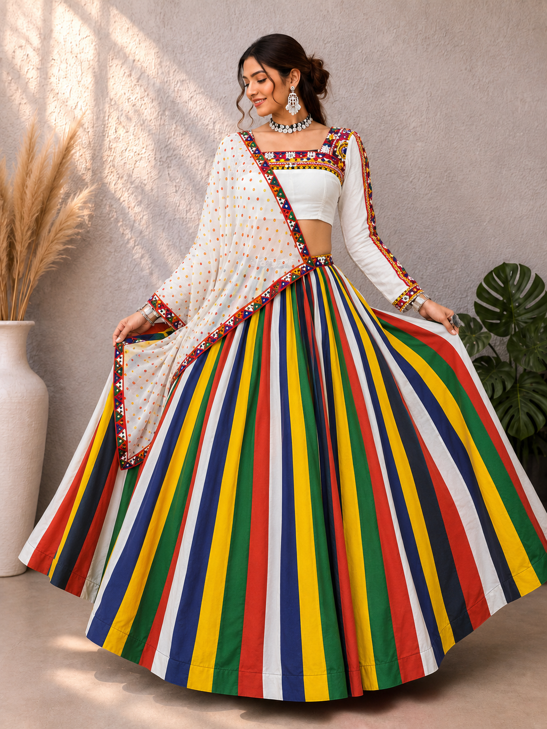 Multicolor Navratri Lehenga
