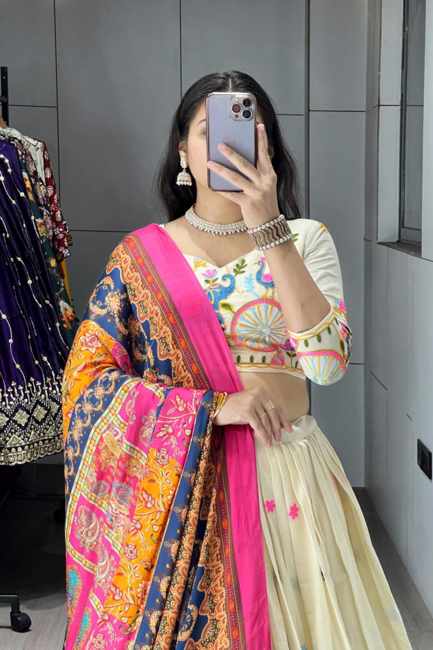 Cotton With Gaji Silk Concept Lehenga Choli