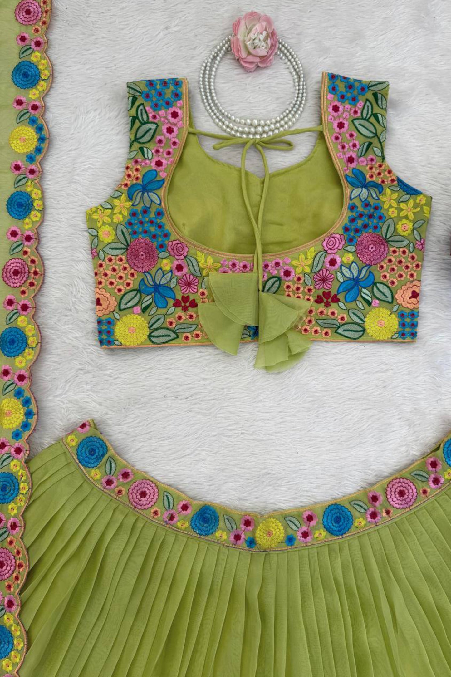 Tabby Orgnza Silk Lehenga