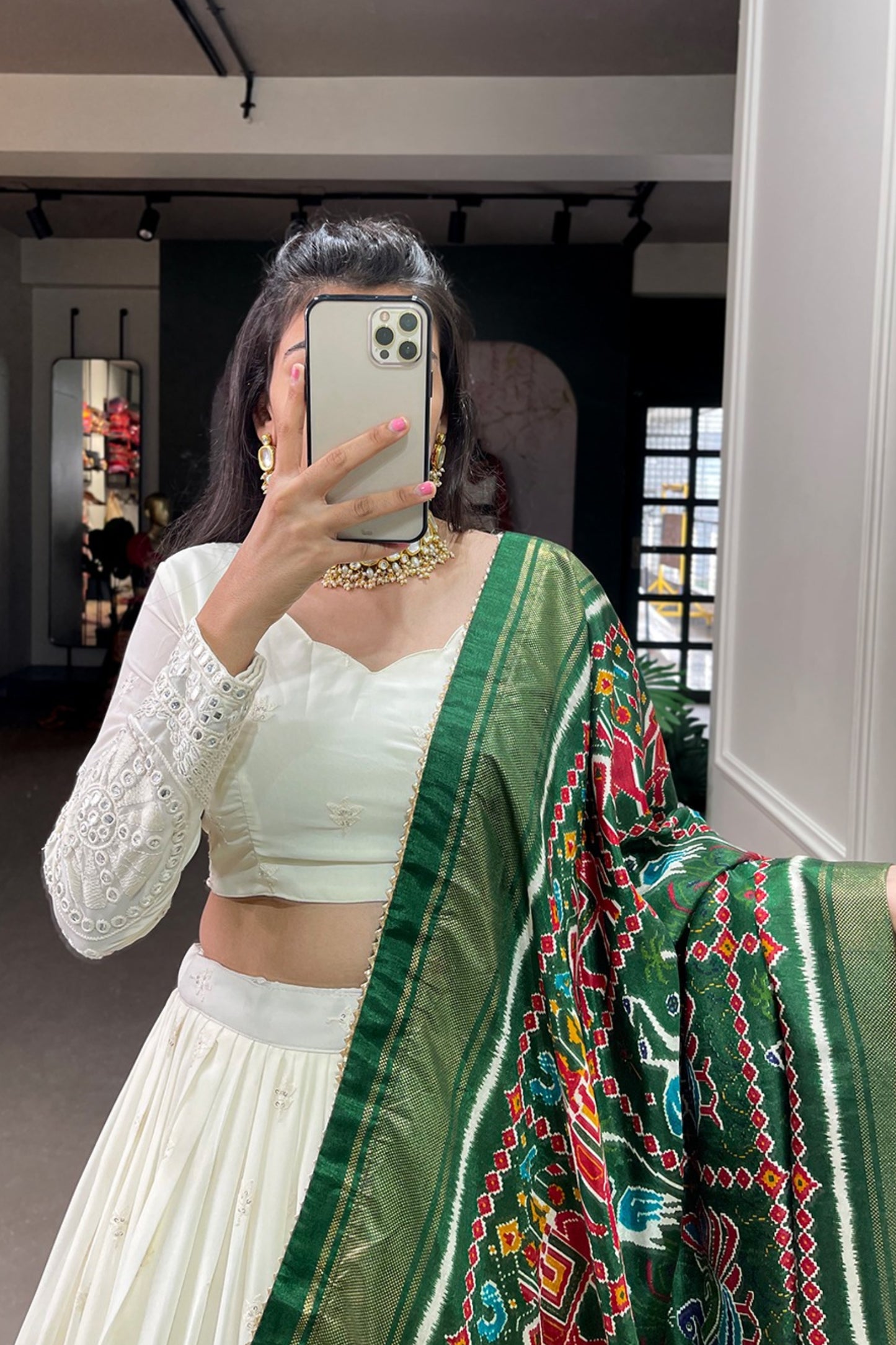 Lucknowi Lehenga Choli With Patola Dupatta
