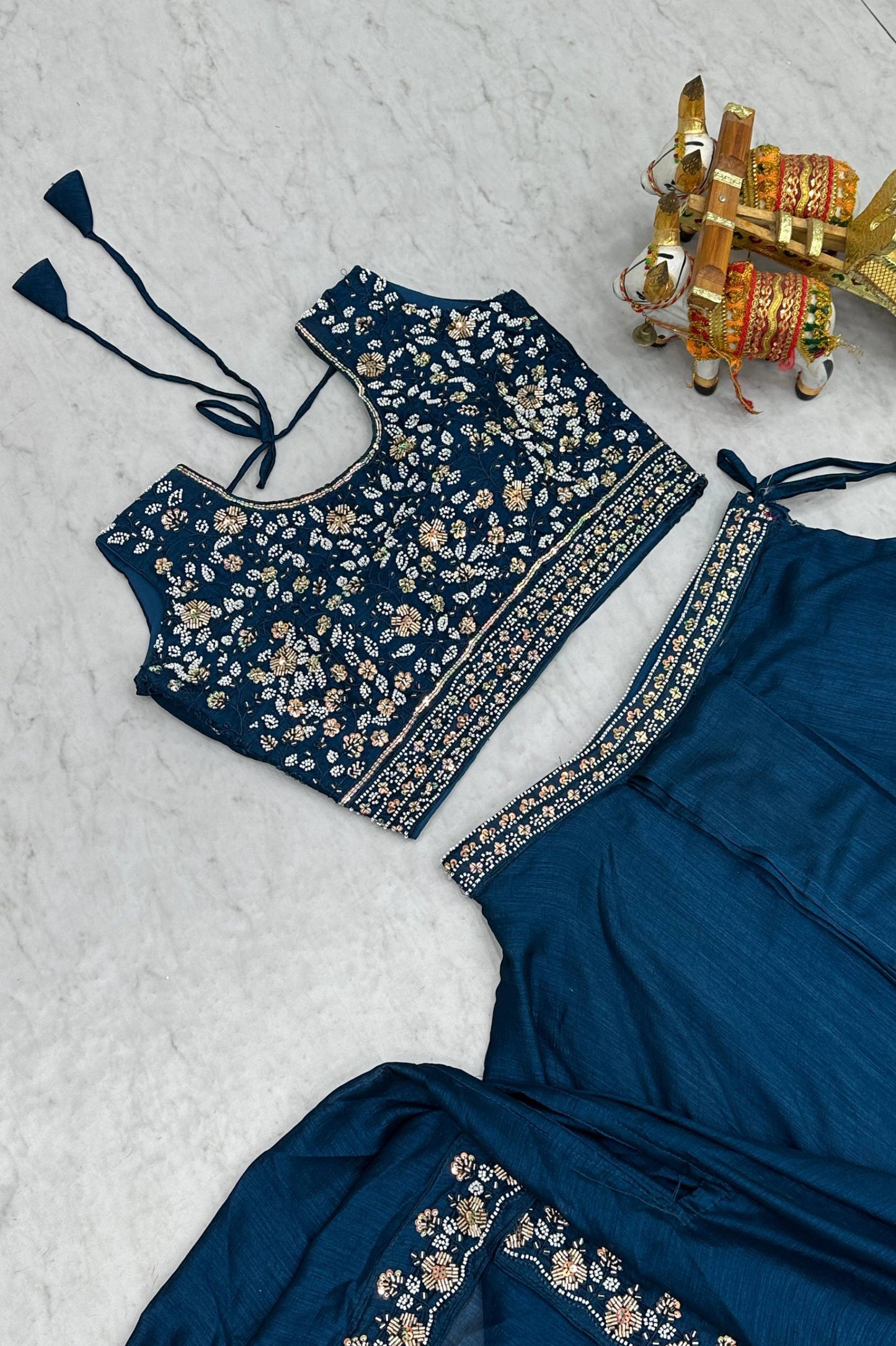 Indo Western Style Three Piece Lehenga Choli
