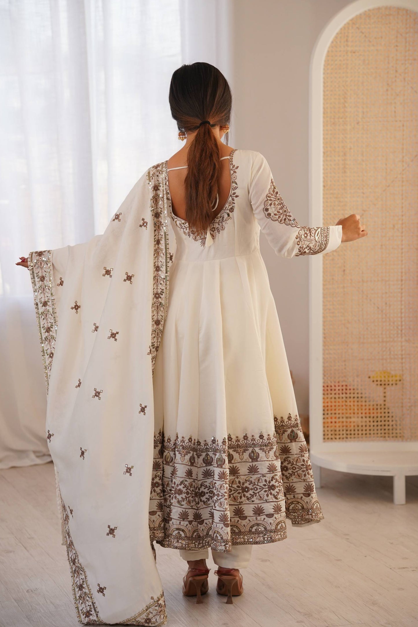 New Designer Anarkali Three Piece Set