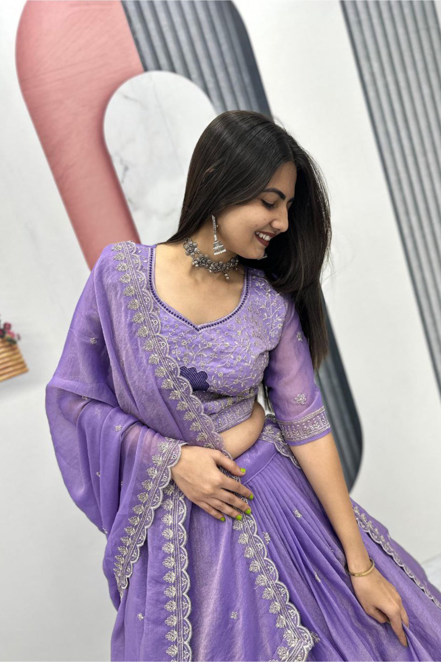Moss Shimar Lehenga Choli