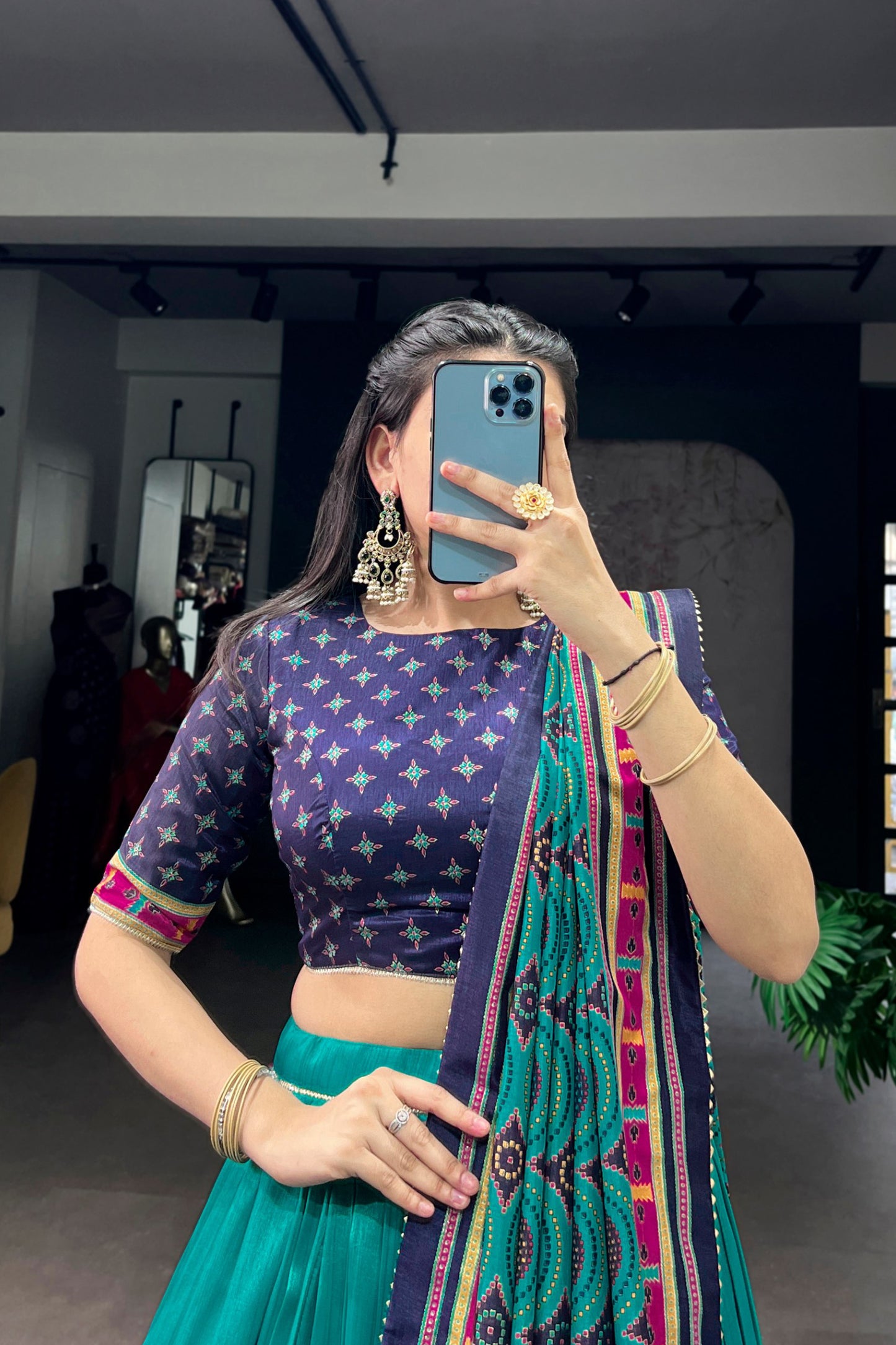 Tasar Silk Festive Shine Lehenga
