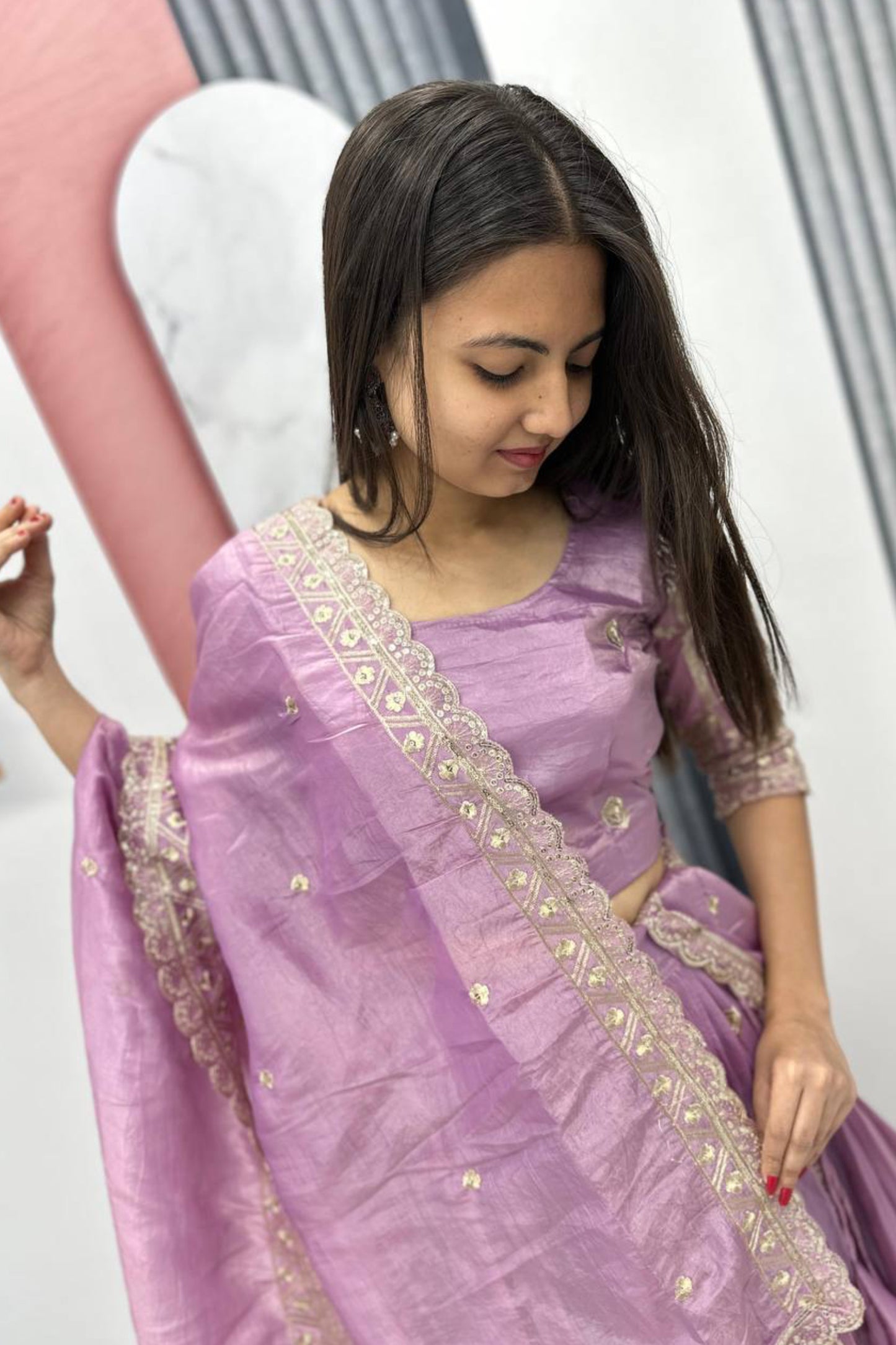 Gold Crush Wedding Lehenga