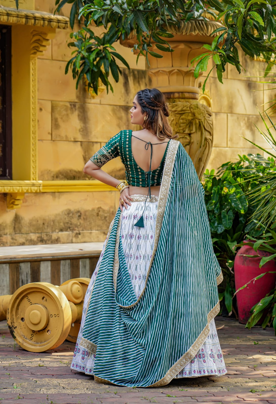 White Angel Couple Lahenga Choli