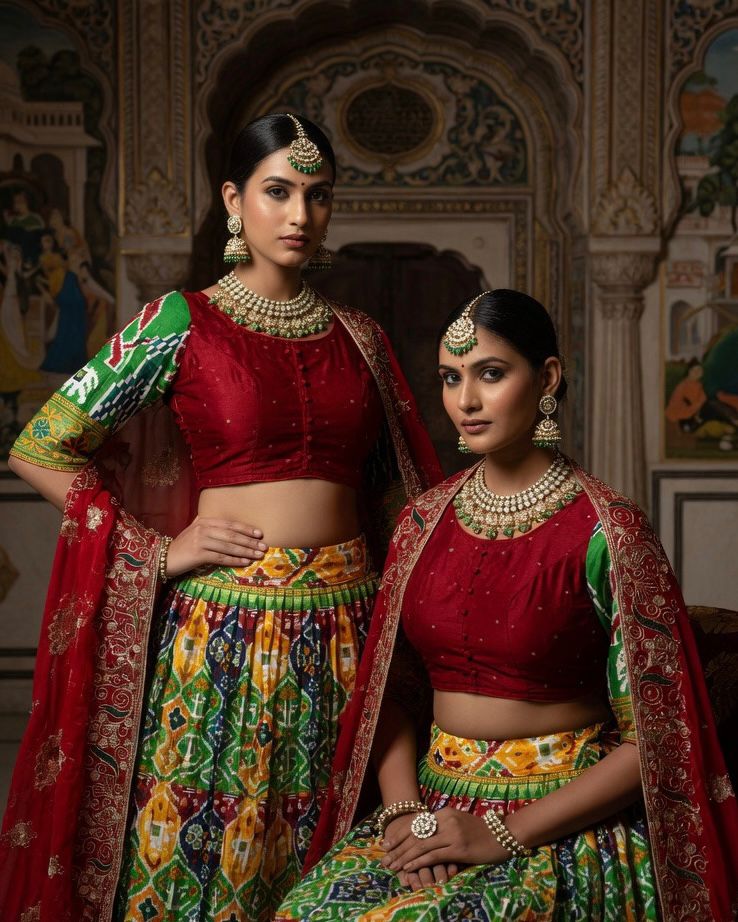 Tusser Silk Lehenga
