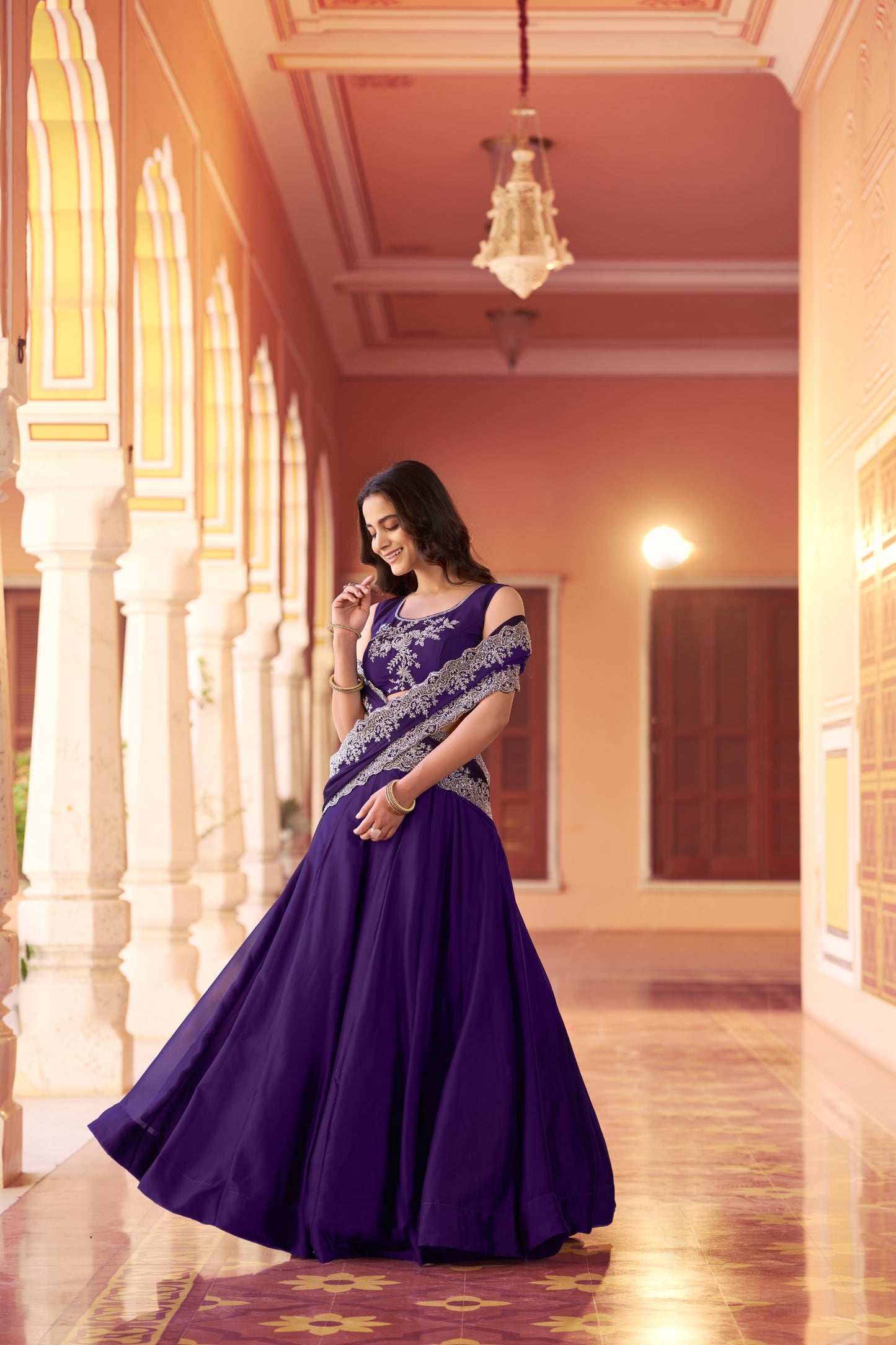 Regal Mist Designer Ensemble | Purple Wedding Lehenga