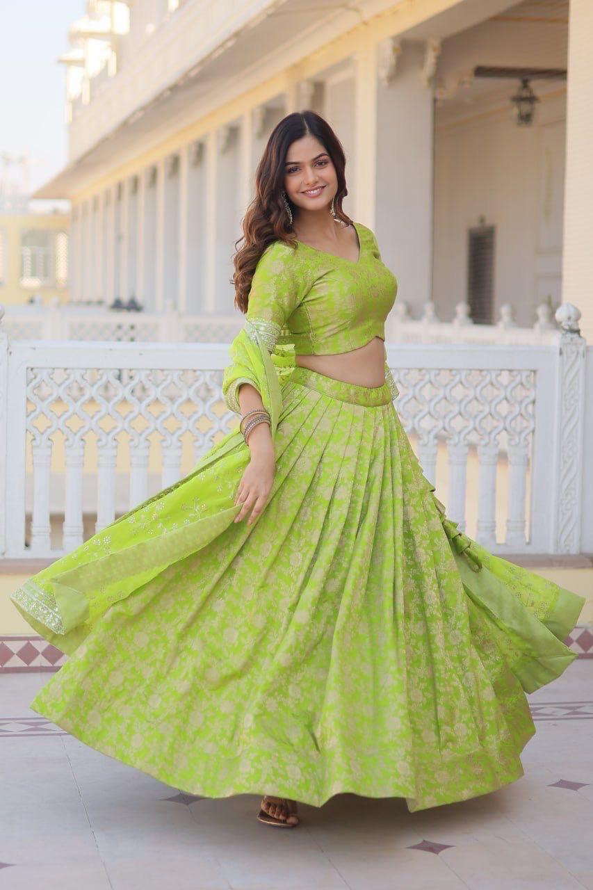 Viscose Jacquard Lehenga Choli