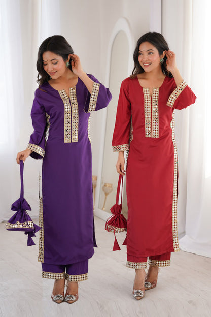 Natural Crepe Kurti Pair