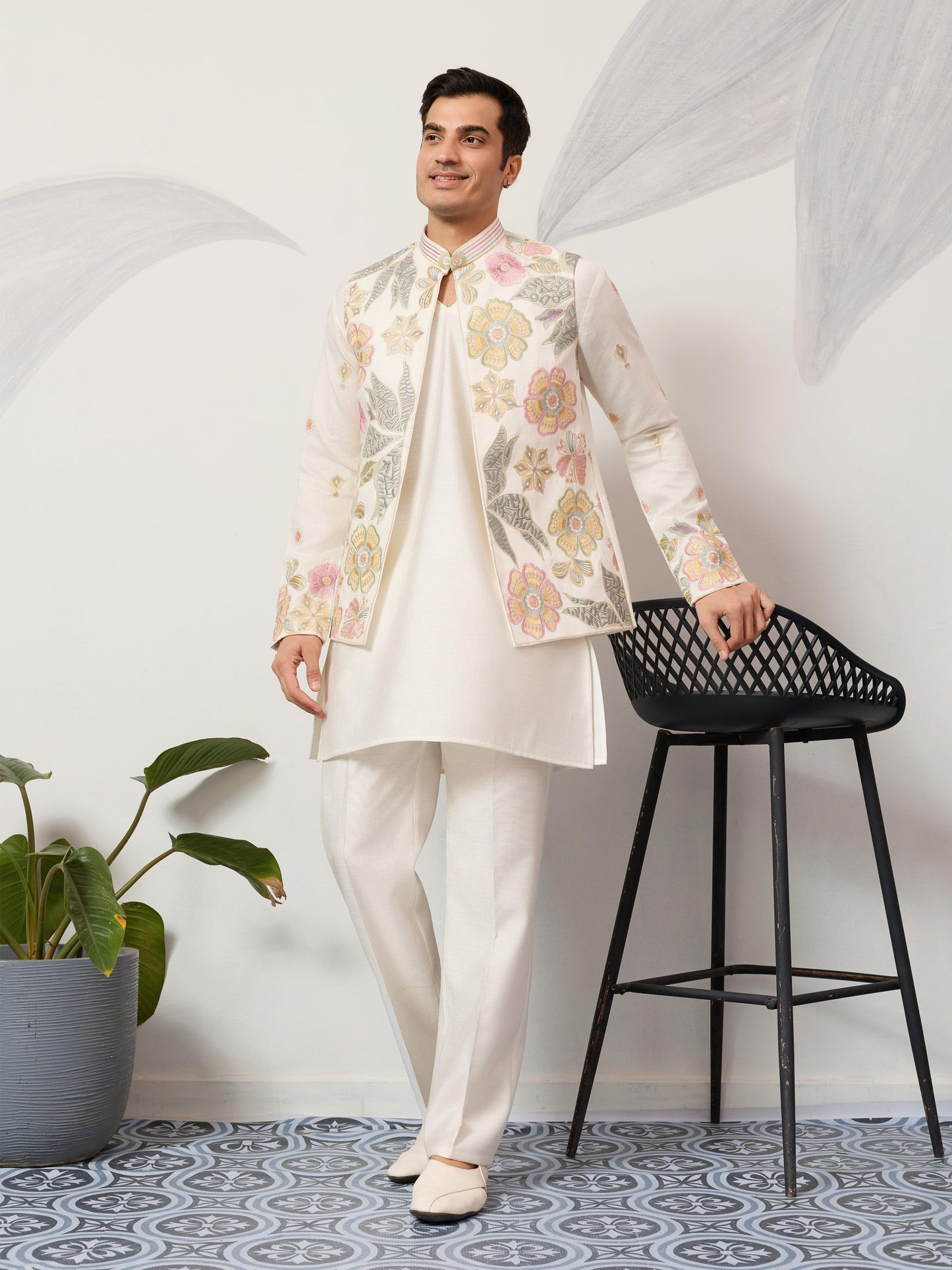 VIRAASAT CARNIVAL - Mens Wear Koti Kurta with Bottom