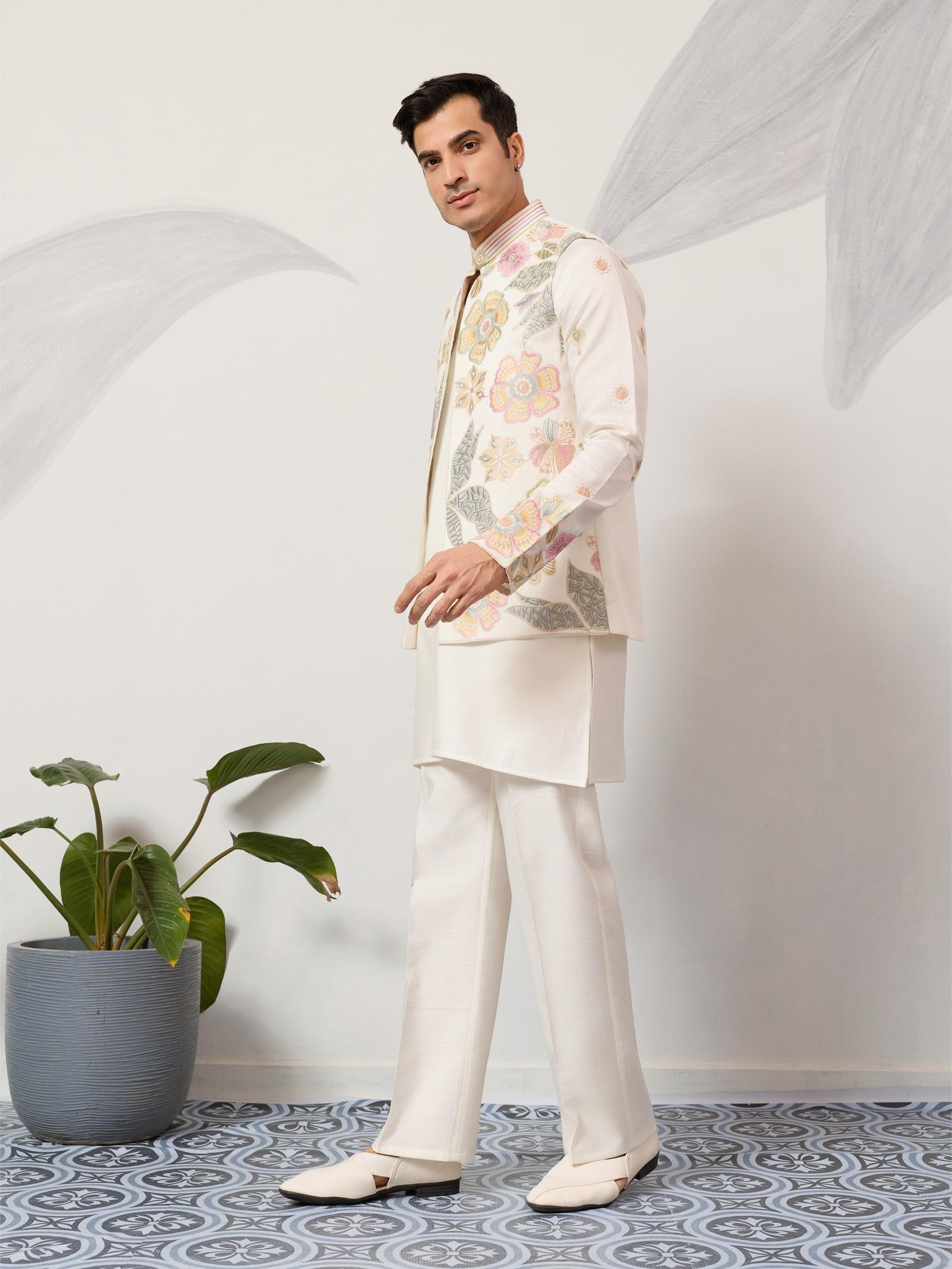 VIRAASAT CARNIVAL - Mens Wear Koti Kurta with Bottom