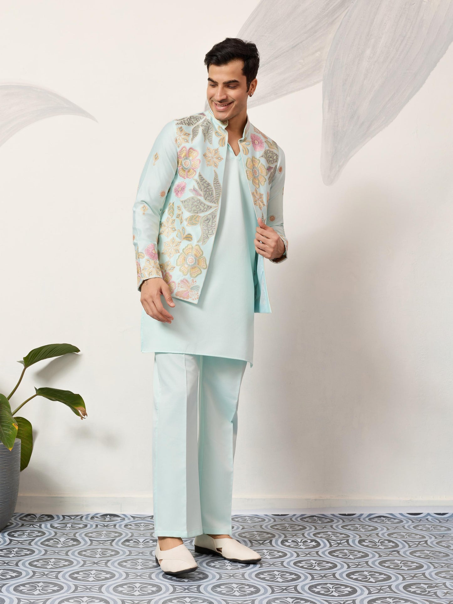 VIRAASAT CARNIVAL - Mens Wear Koti Kurta with Bottom