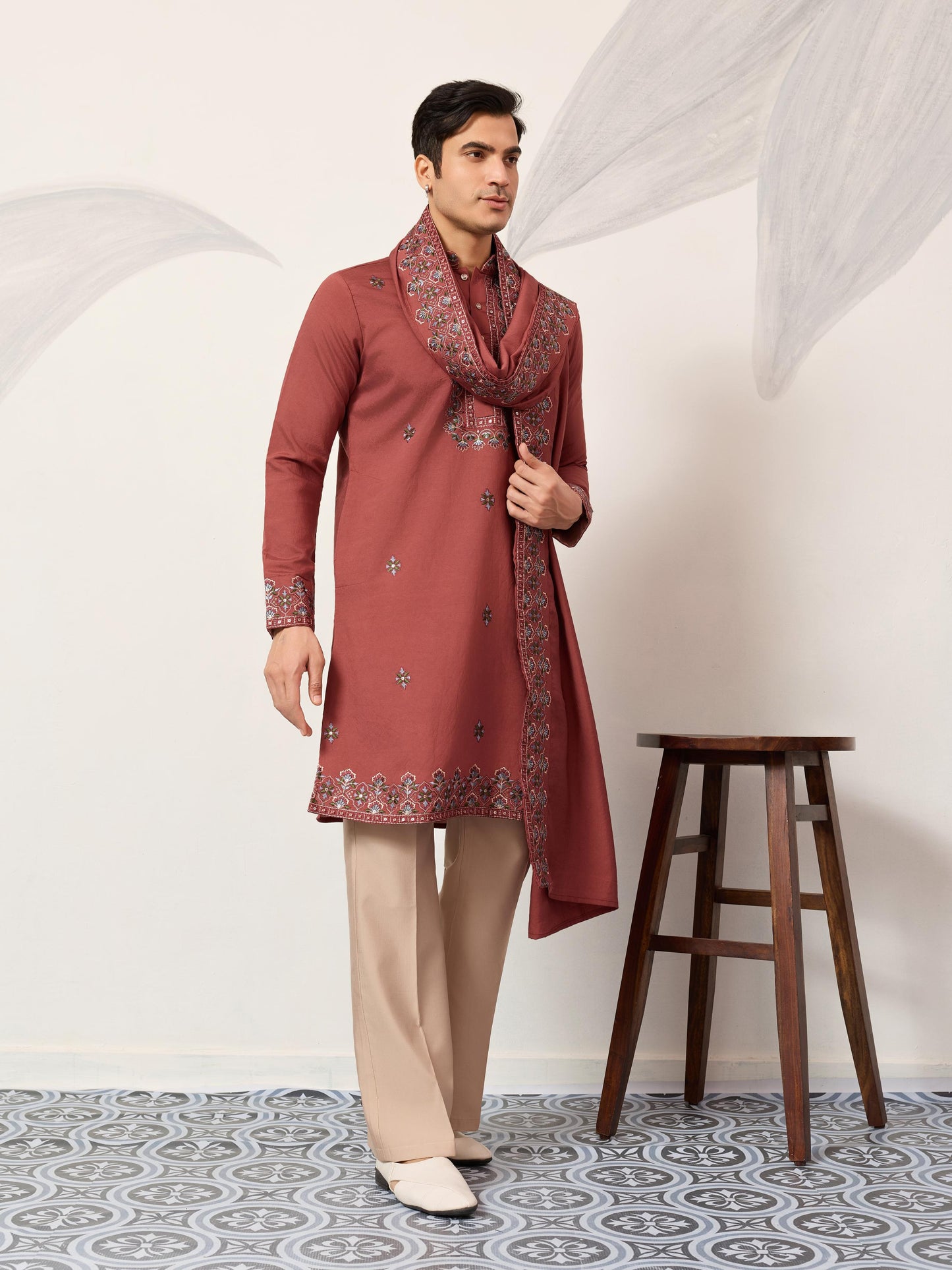 New Exclusive Festival Mens Wear Kurta Pant with Dupatta