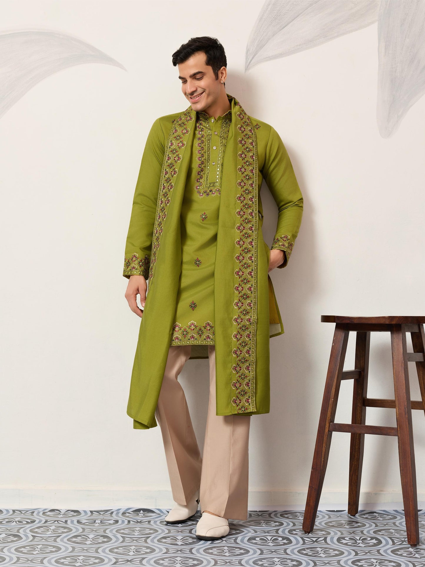 New Exclusive Festival Mens Wear Kurta Pant with Dupatta