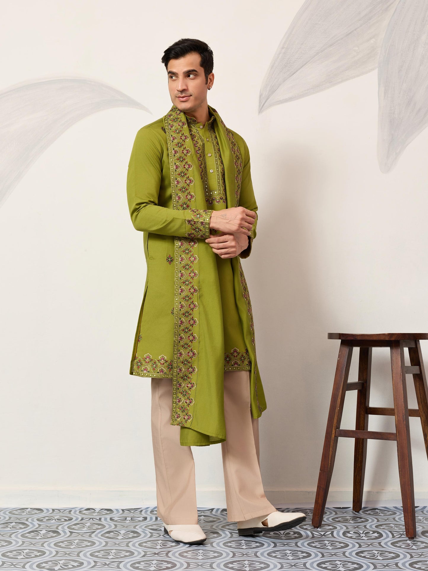 New Exclusive Festival Mens Wear Kurta Pant with Dupatta