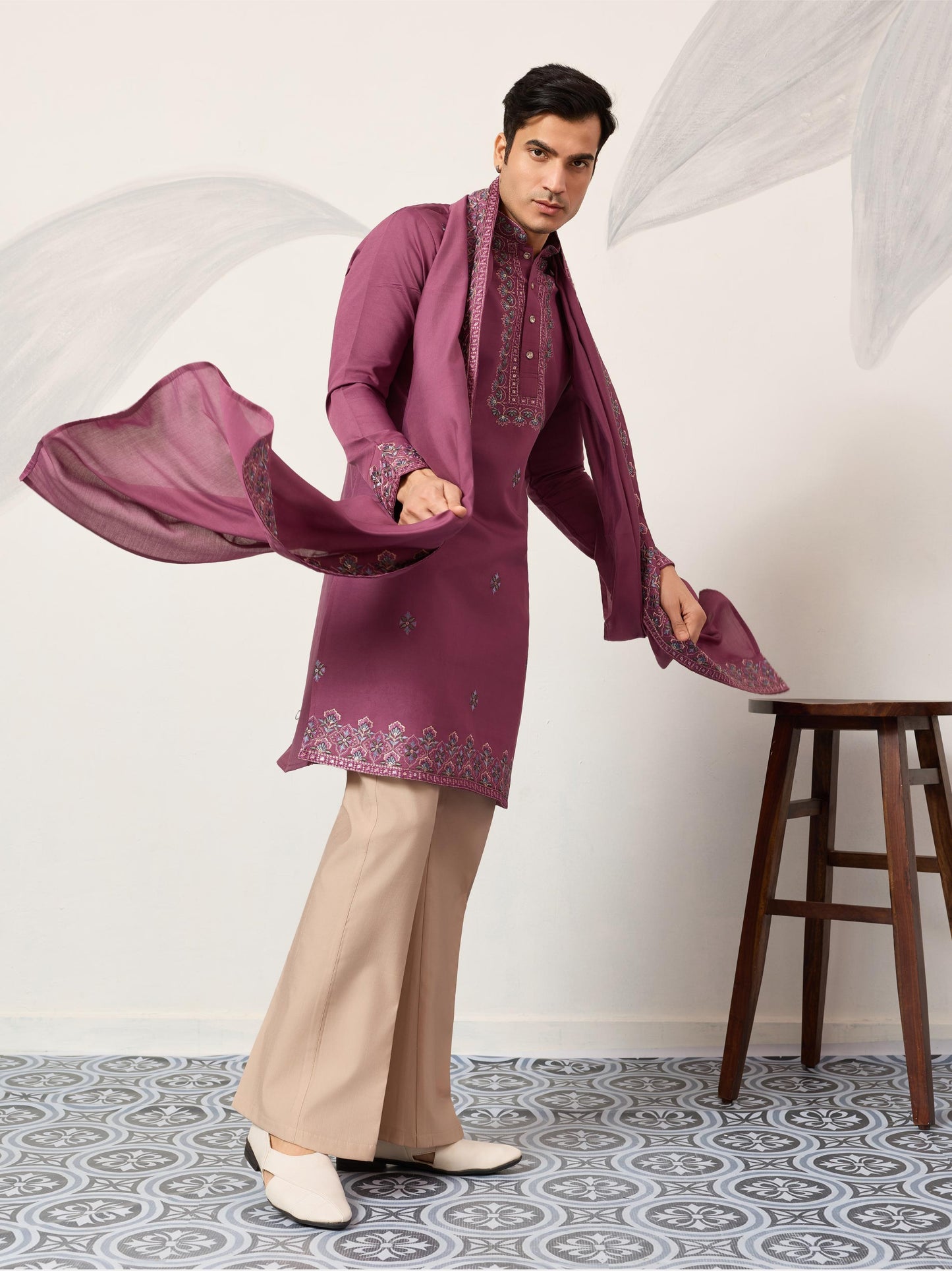 New Exclusive Festival Mens Wear Kurta Pant with Dupatta