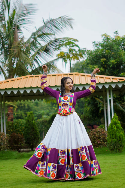 Navratri Special Reyon With Gamthi Work Chaniya Choli