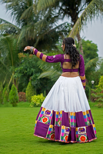 Navratri Special Reyon With Gamthi Work Chaniya Choli