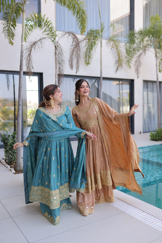 Super Silk Kurti Sharara Set