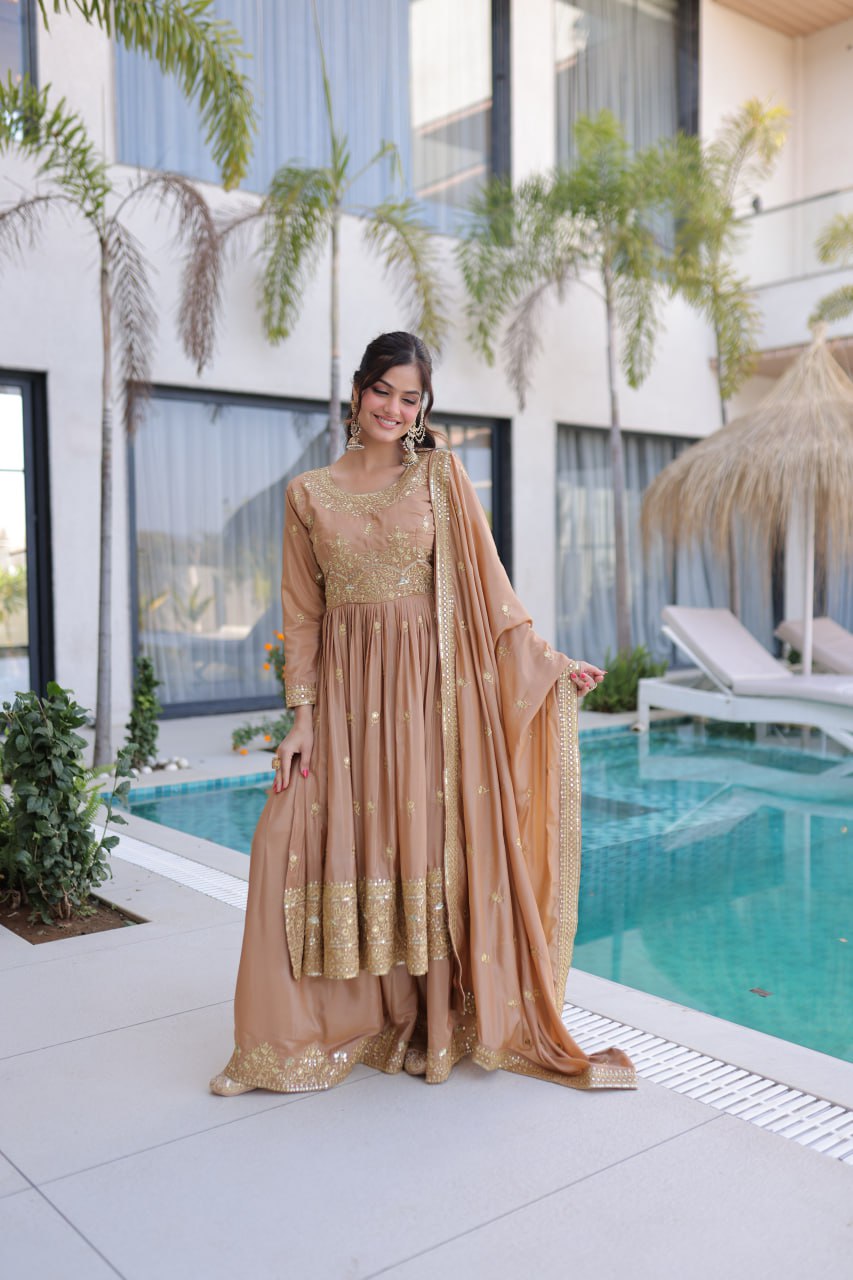 Super Silk Kurti Sharara Set