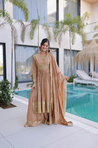 Super Silk Kurti Sharara Set