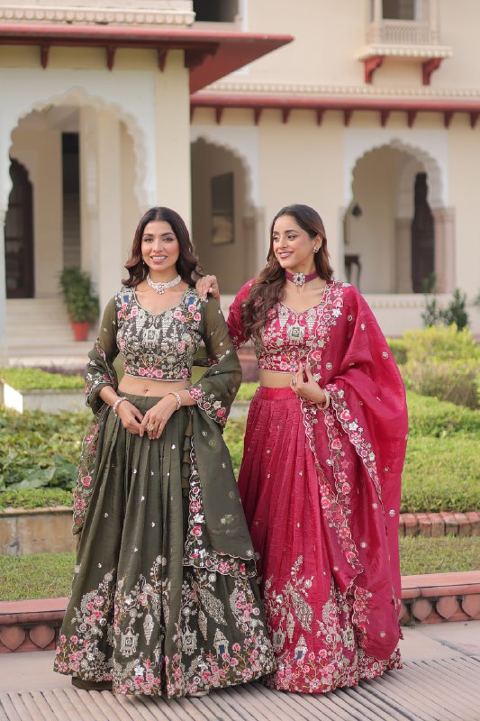 Designer Sequins Embroidered Lehenga Choli