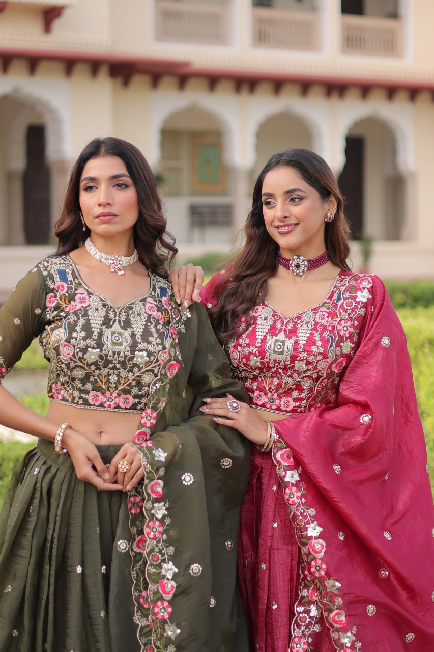 Designer Sequins Embroidered Lehenga Choli