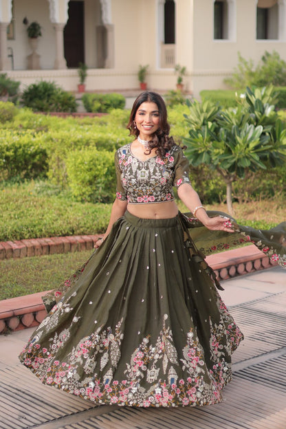 Designer Sequins Embroidered Lehenga Choli