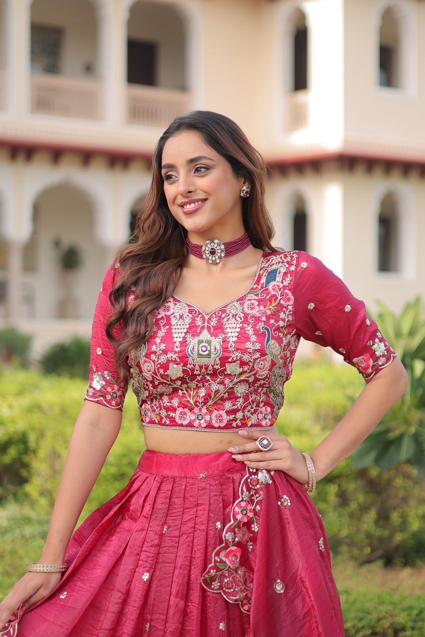 Designer Sequins Embroidered Lehenga Choli