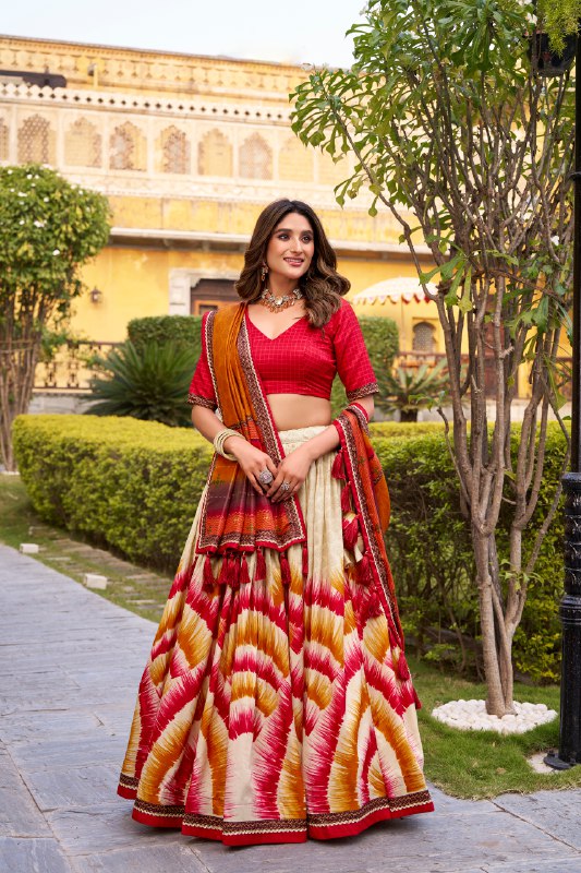 Tasar Silk Lehenga Choli