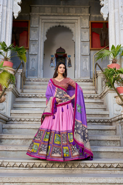 Kalamkari Silk Lehenga Choli