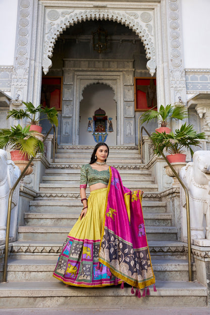 Kalamkari Silk Lehenga Choli