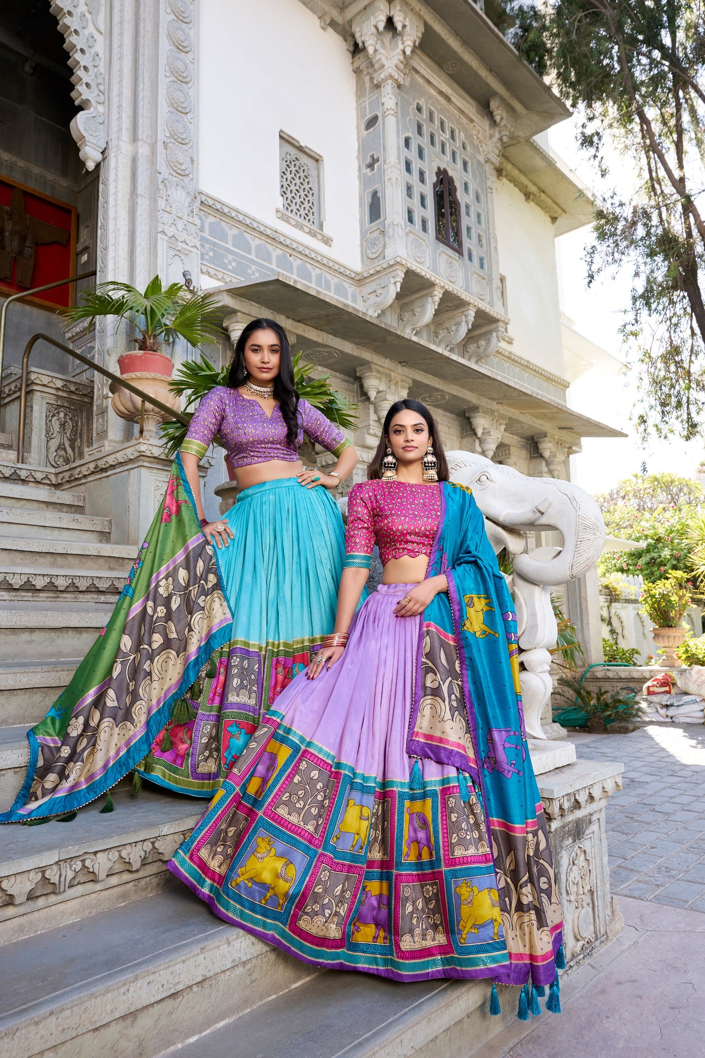 Kalamkari Silk Lehenga Choli