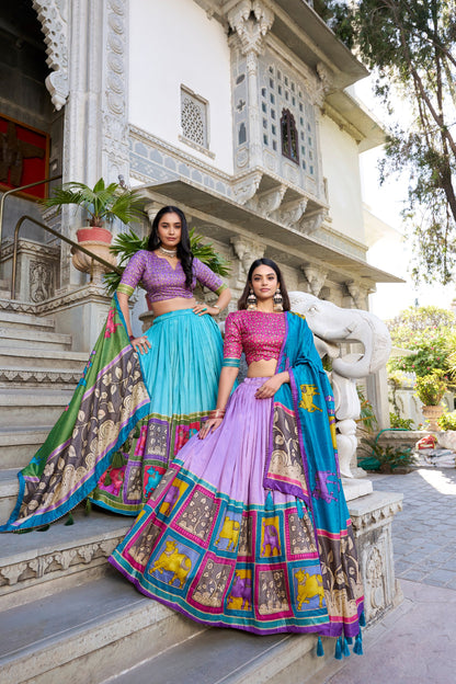 Kalamkari Silk Lehenga Choli