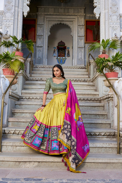 Kalamkari Silk Lehenga Choli