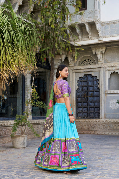 Kalamkari Silk Lehenga Choli