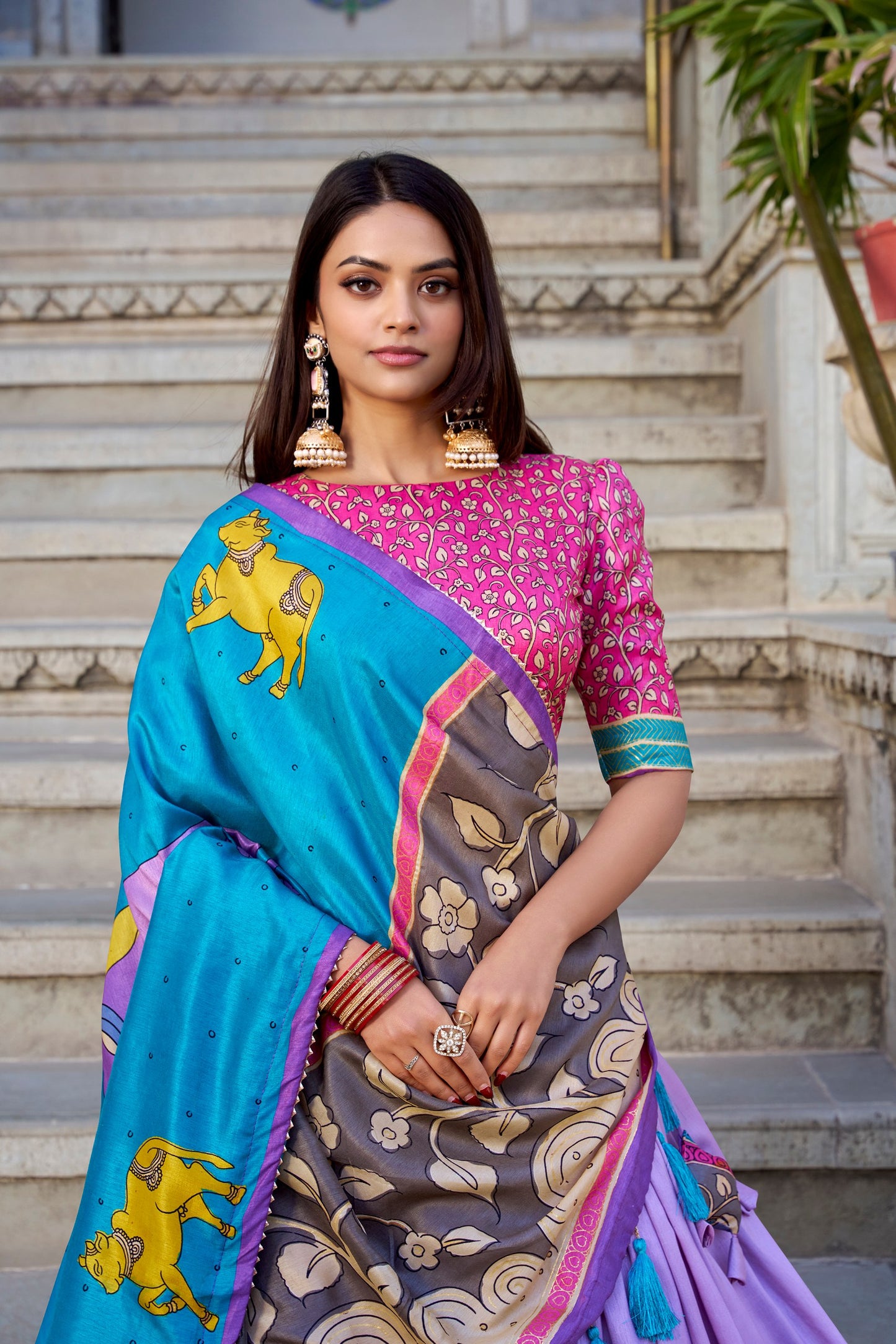 Kalamkari Silk Lehenga Choli