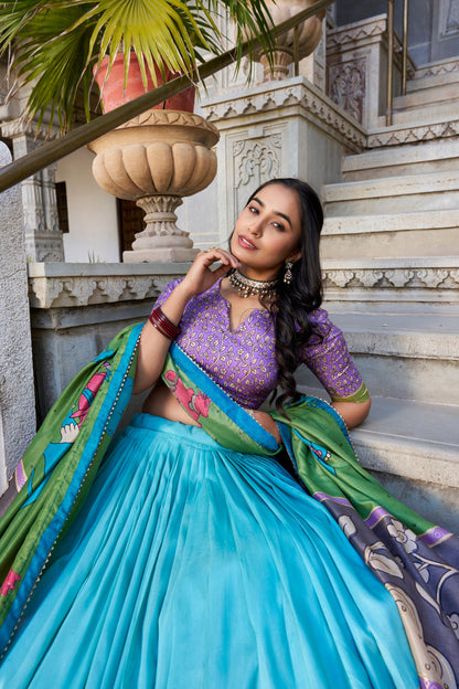 Kalamkari Silk Lehenga Choli