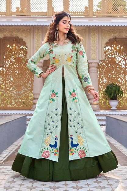 New Designer Long Top with Lehenga