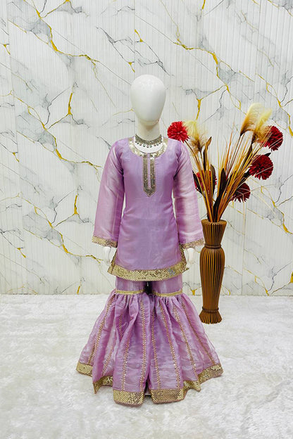 Pure GMY SILK Top Sharara & Dupatta Set