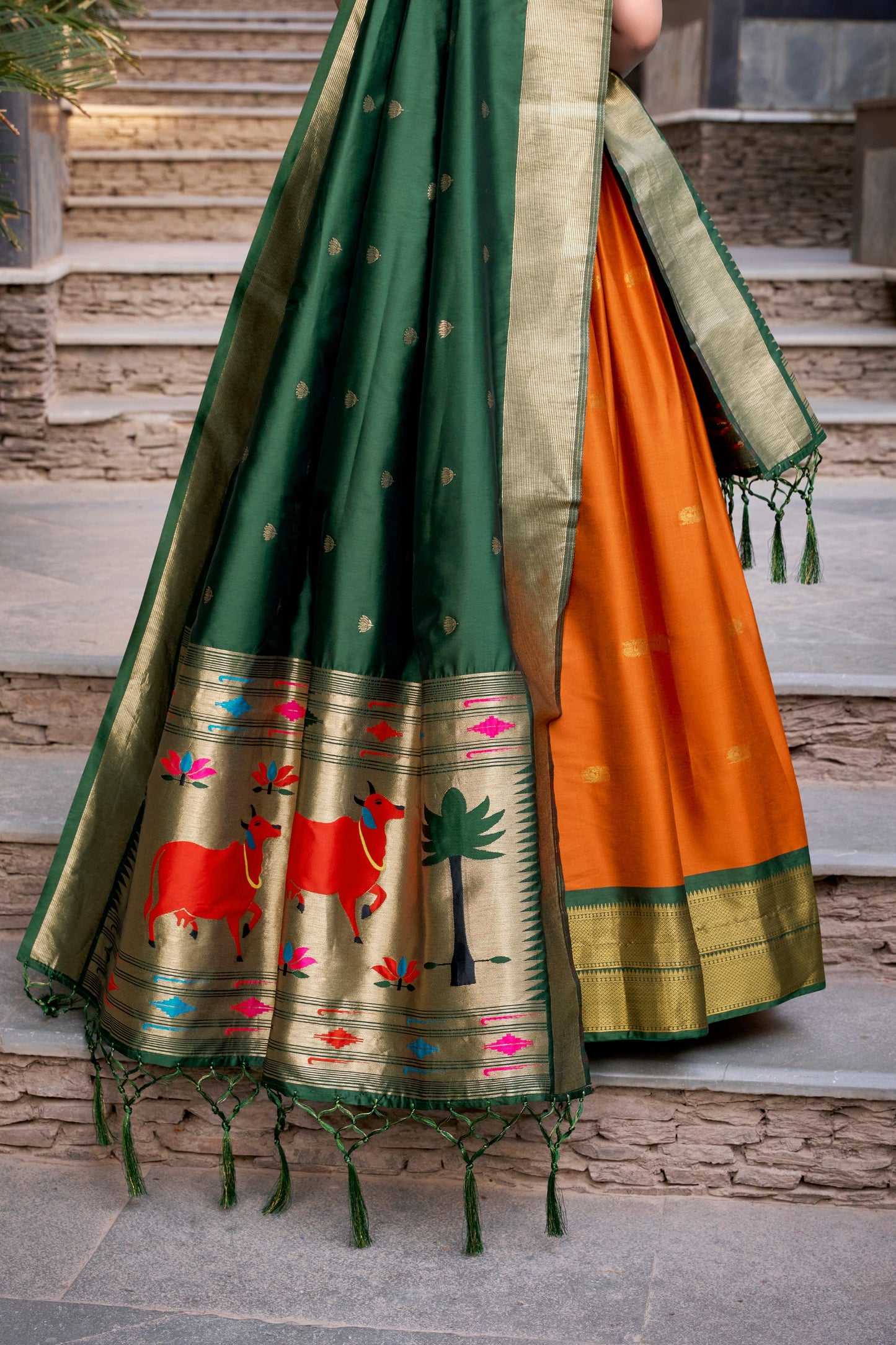 Jacquard Silk Paithani Lehenga Choli