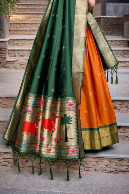 Jacquard Silk Paithani Lehenga Choli