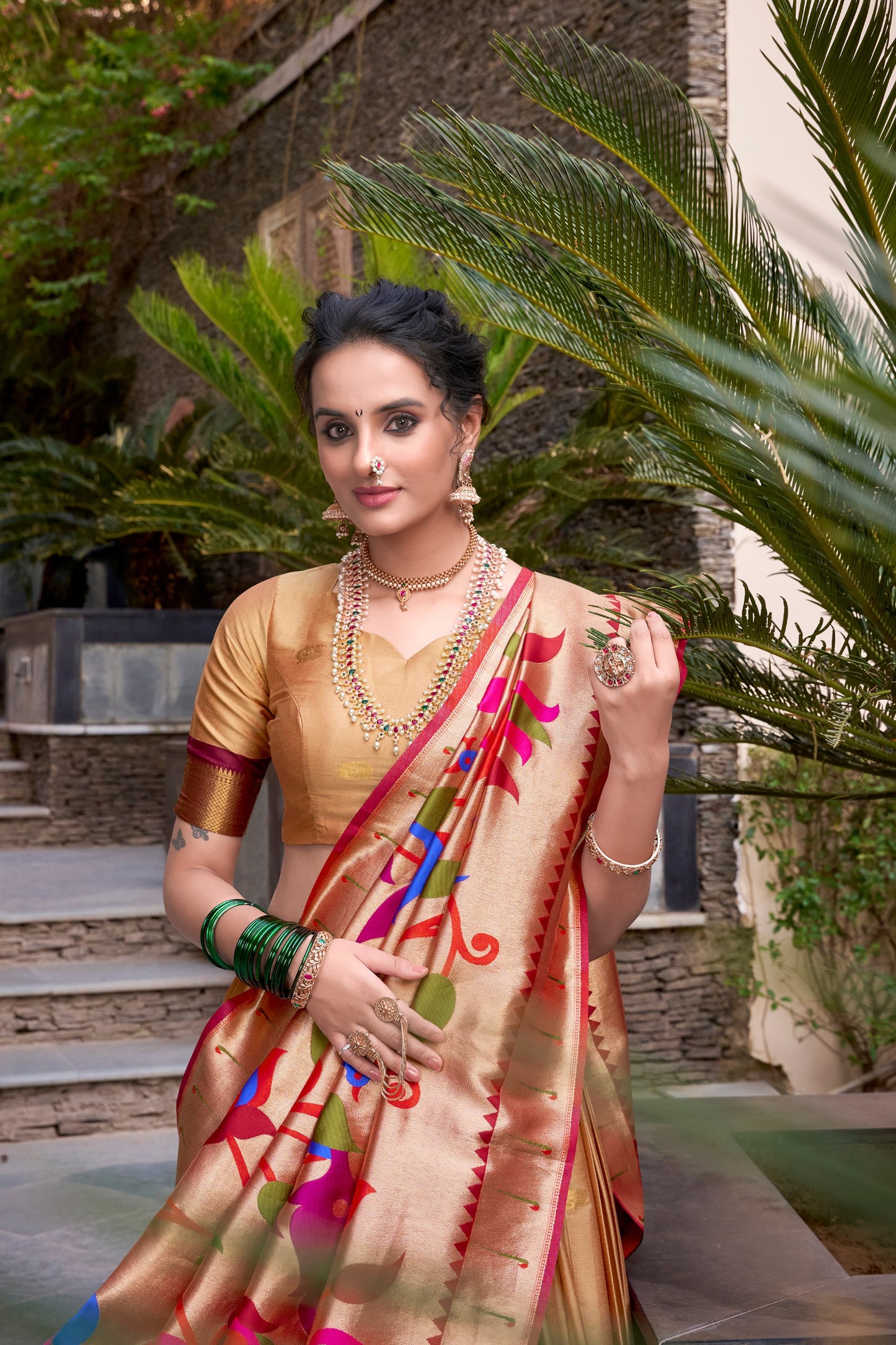 Jacquard Silk Paithani Lehenga Choli