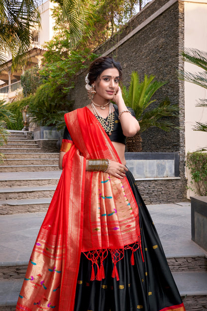 Jacquard Silk Paithani Lehenga Choli