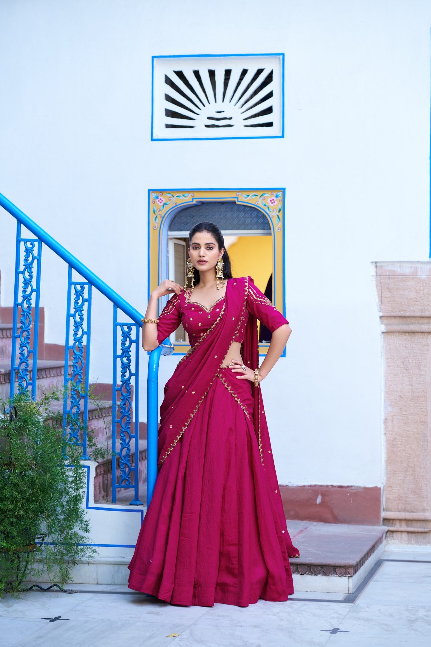 Emerald Royal Elegance | Wedding NC Silk Lehenga