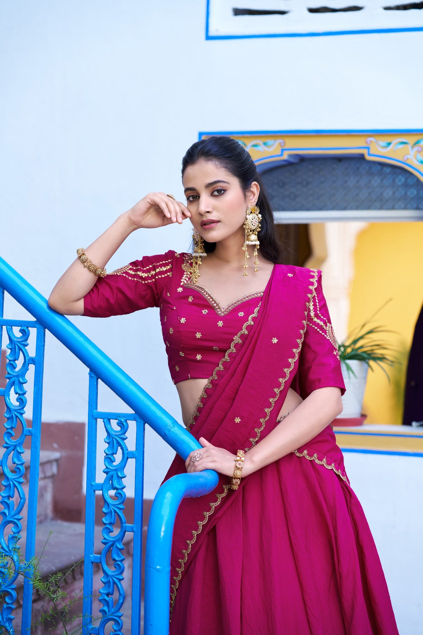 Emerald Royal Elegance | Wedding NC Silk Lehenga