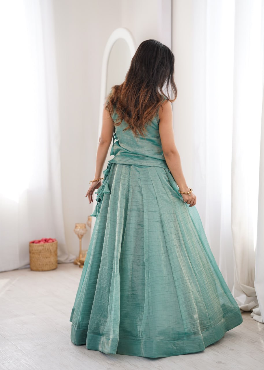 Zari Work Lehenga Koti Set