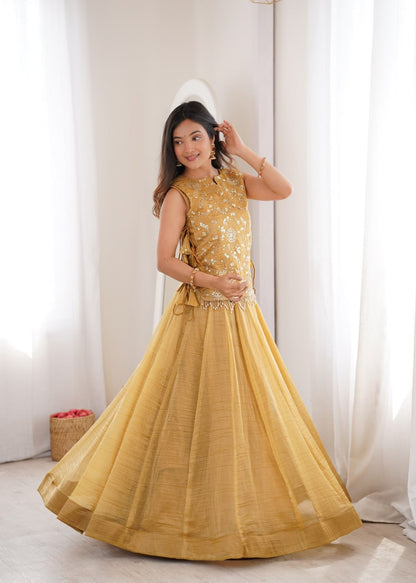 Zari Work Lehenga Koti Set